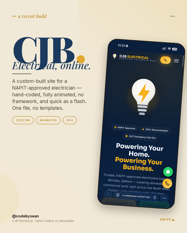 CJB Electrical website